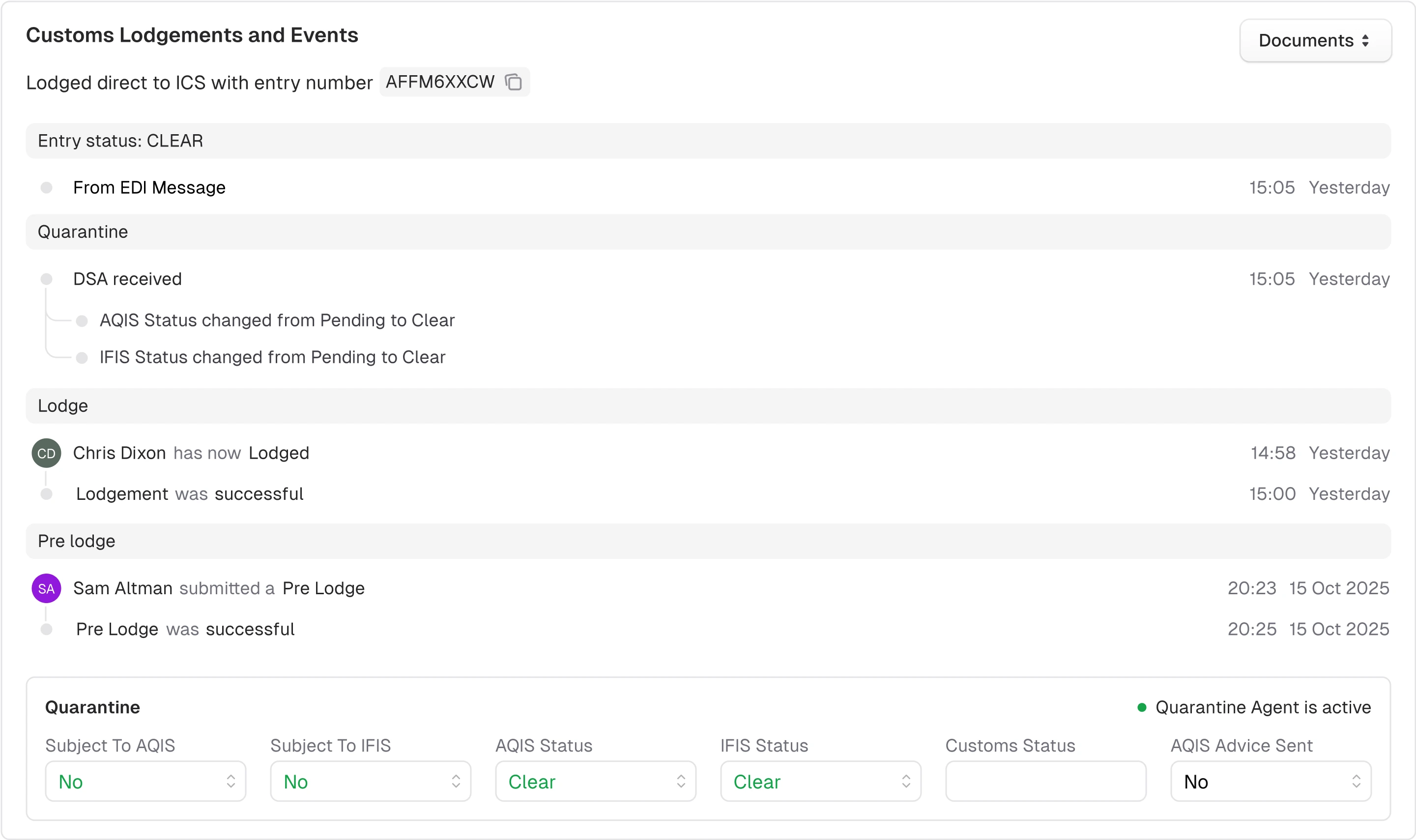Clear Customs Software